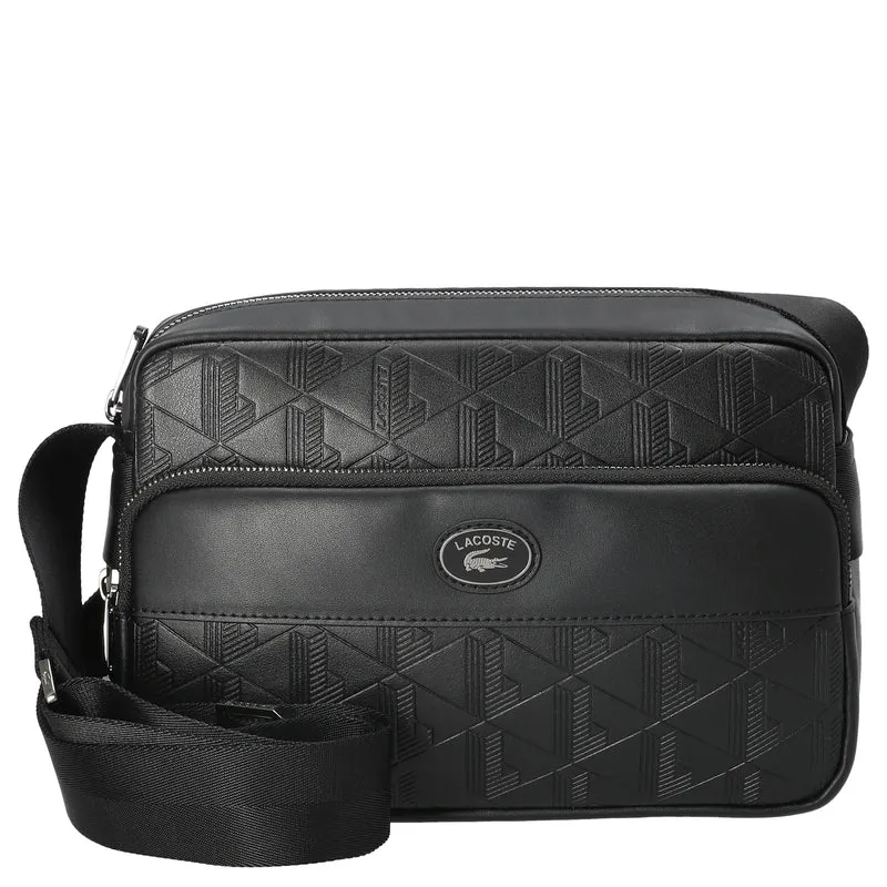 Lacoste Monogramm - Umhängetasche 24 cm (noir)