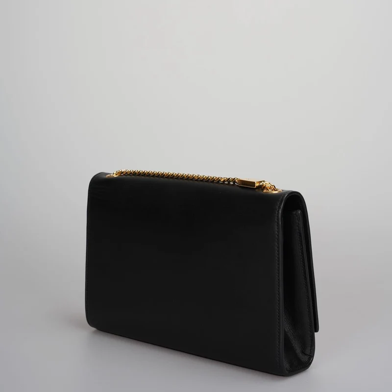 Saint Laurent Kate Medium Tasche aus schwarzem Kalbsleder Cassandre Tassel