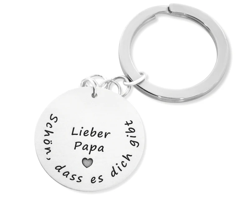 Schlüsselanhänger mit Gravur Geschenk Vater Anhänger Papa Geschenk Vatertag