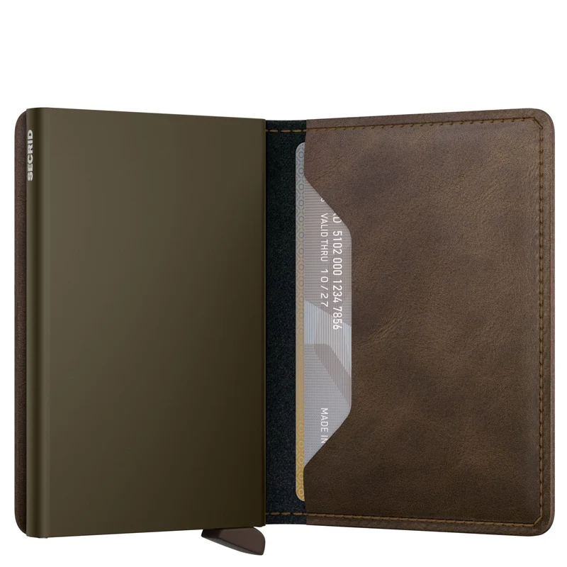 Secrid Vintage Slimwallet - Geldbörse RFID 6.8 cm (oak)