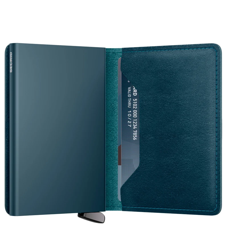 Secrid Premium Basco Slimwallet - Geldbörse RFID 6.5 cm (teal+)