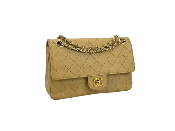 Chanel Beige Vintage Zeitlose Flap Bag Medium