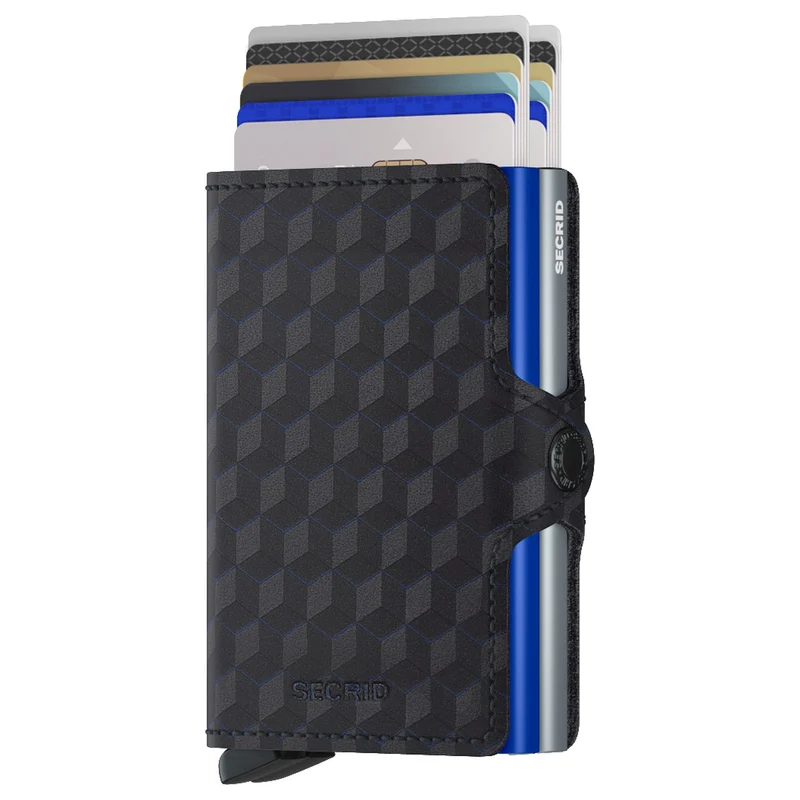 Secrid Optical Twinwallet - Geldbörse 16cc 10 cm RFID (titanium-blue)