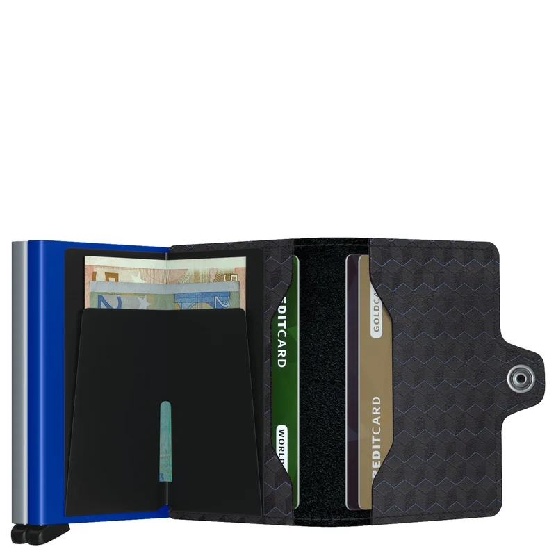 Secrid Optical Twinwallet - Geldbörse 16cc 10 cm RFID (titanium-blue)