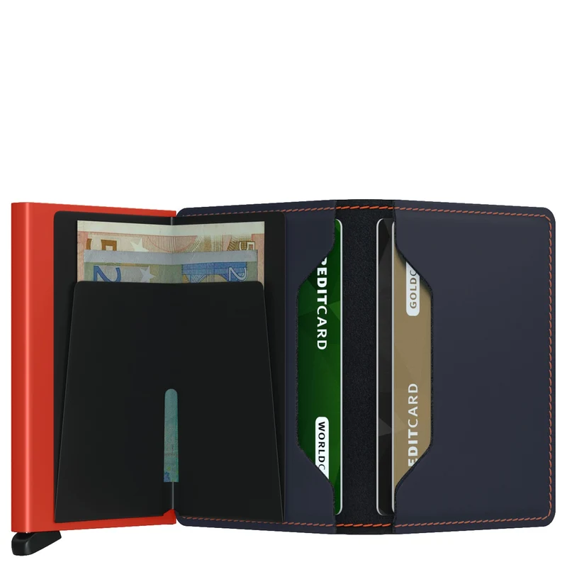 Secrid Matte Slimwallet - Geldbörse RFID 6.8 cm (night blue-orange)