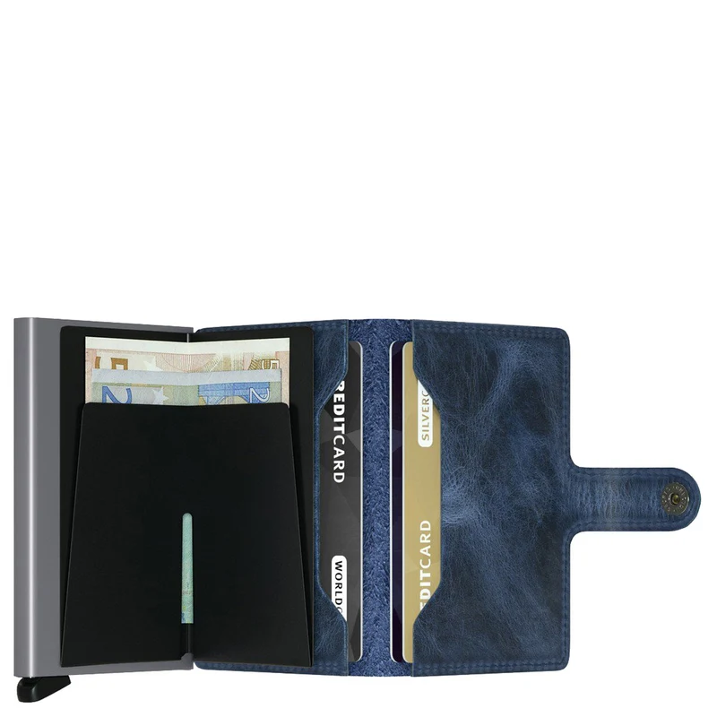 Secrid Vintage Miniwallet - Geldbörse RFID 6.5 cm (blue)