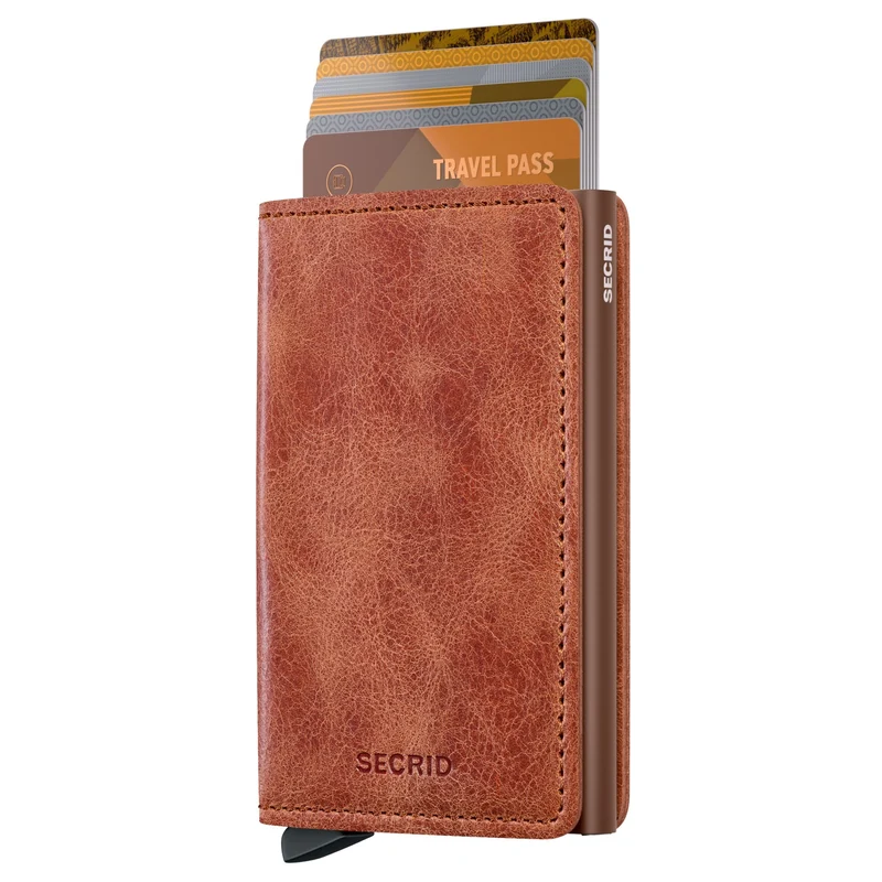 Secrid Vintage Slimwallet - Geldbörse RFID 6.8 cm (cognac-brown)