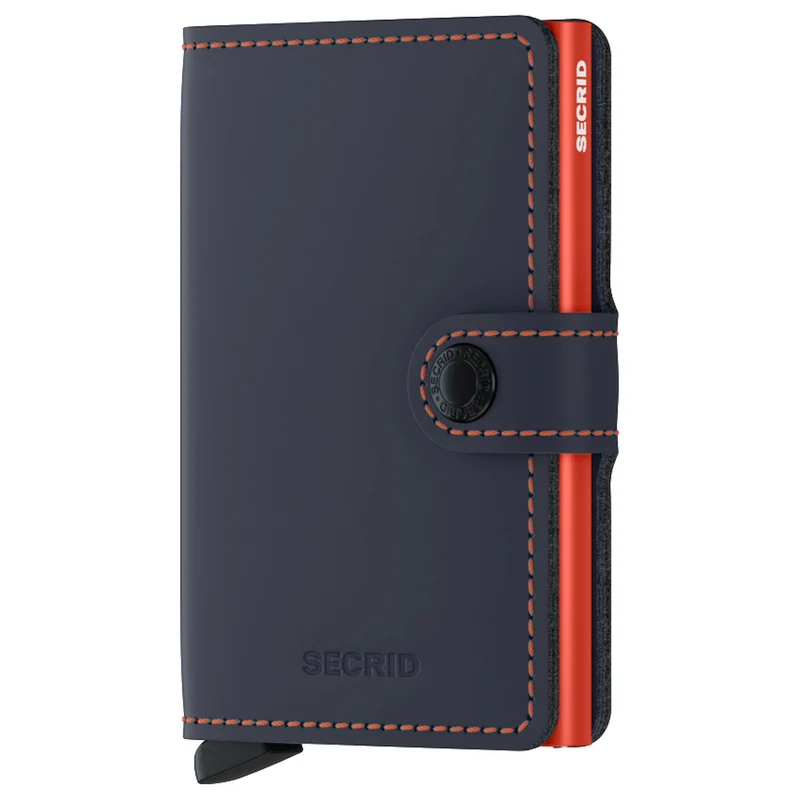 Secrid Matte Miniwallet - Geldbörse RFID 6.5 cm (night blue-orange)