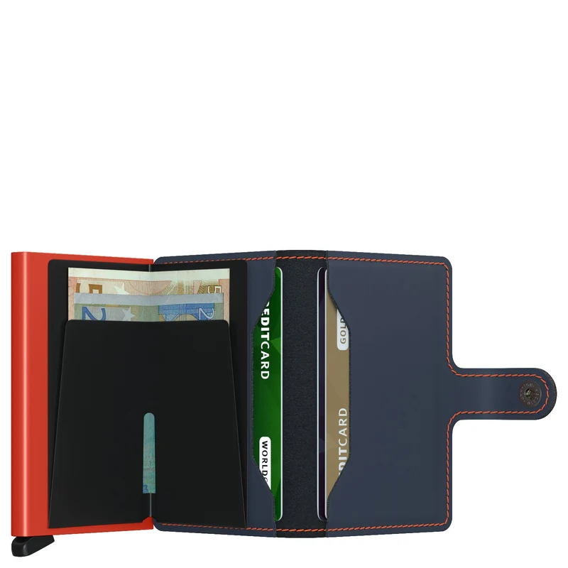 Secrid Matte Miniwallet - Geldbörse RFID 6.5 cm (night blue-orange)