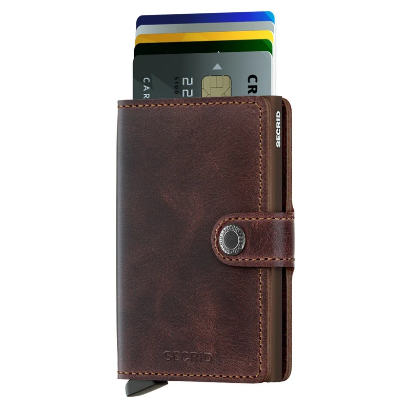 Secrid Vintage Miniwallet - Geldbörse RFID 6.5 cm (chocolate)