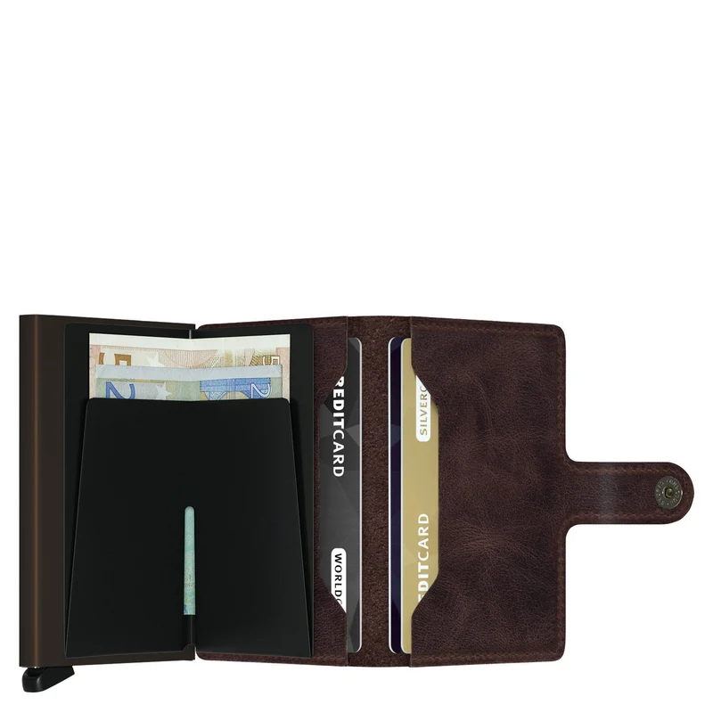 Secrid Vintage Miniwallet - Geldbörse RFID 6.5 cm (chocolate)