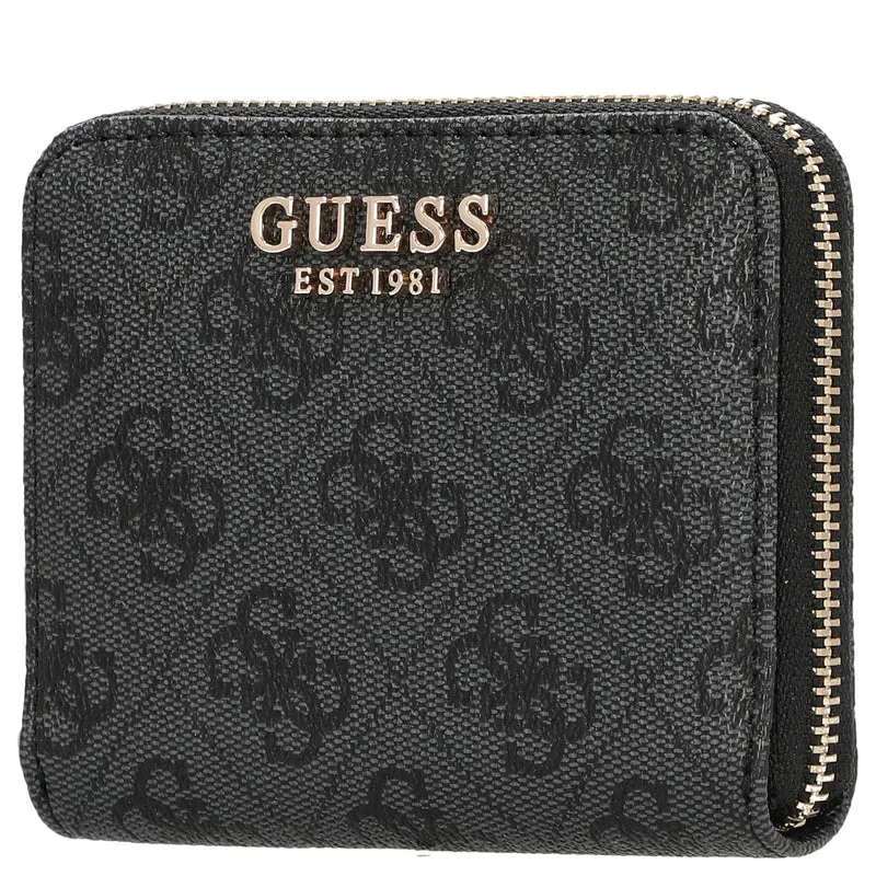 Guess Laurel II SLG Small Zip Around - Geldbörse 3cc 11 cm (coal logo)