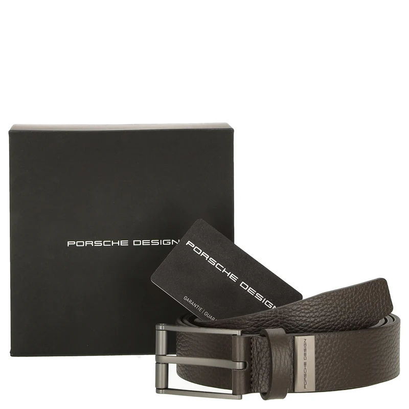 Porsche Design Grain - Gürtel 35 mm (dark brown, 120)