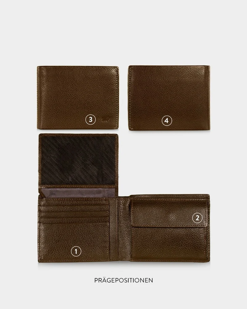 Braun Büffel Leder Prato RFID Geldbörse