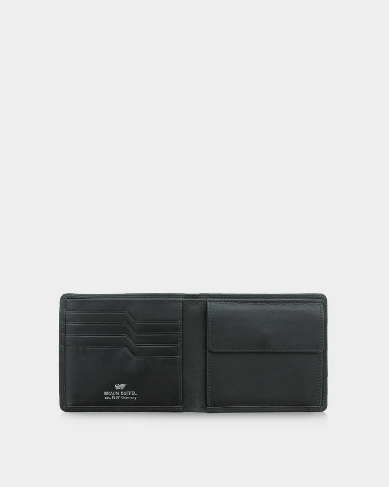 Braun Büffel Golf Secure 4+3CS Schwarz Geldbörse