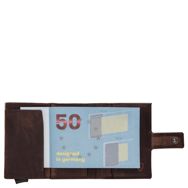 Strellson Camden C-Three E-Cage - Kreditkartenetui 6cc 10 cm (darkbrown)