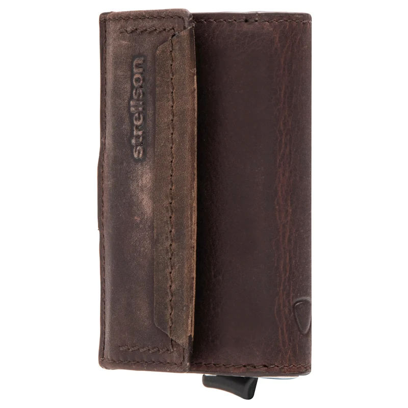 Strellson Camden C-Three E-Cage - Kreditkartenetui 6cc 10 cm (darkbrown)