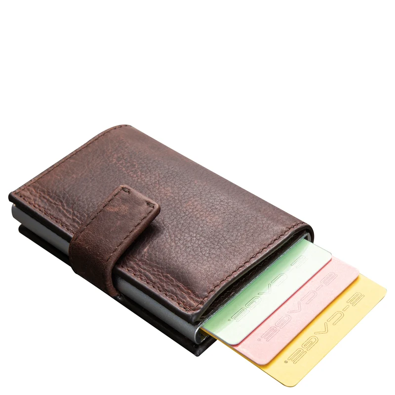 Strellson Camden C-Three E-Cage - Kreditkartenetui 6cc 10 cm (darkbrown)