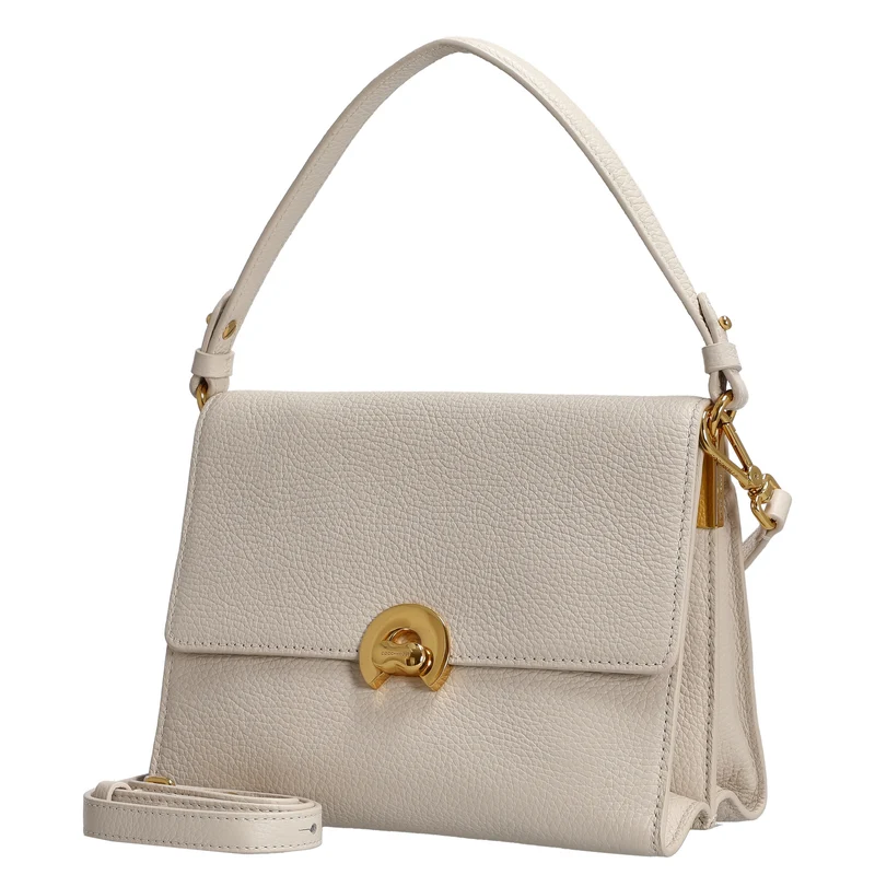 Coccinelle Binxie - Schultertasche 23 cm (lambskin white)