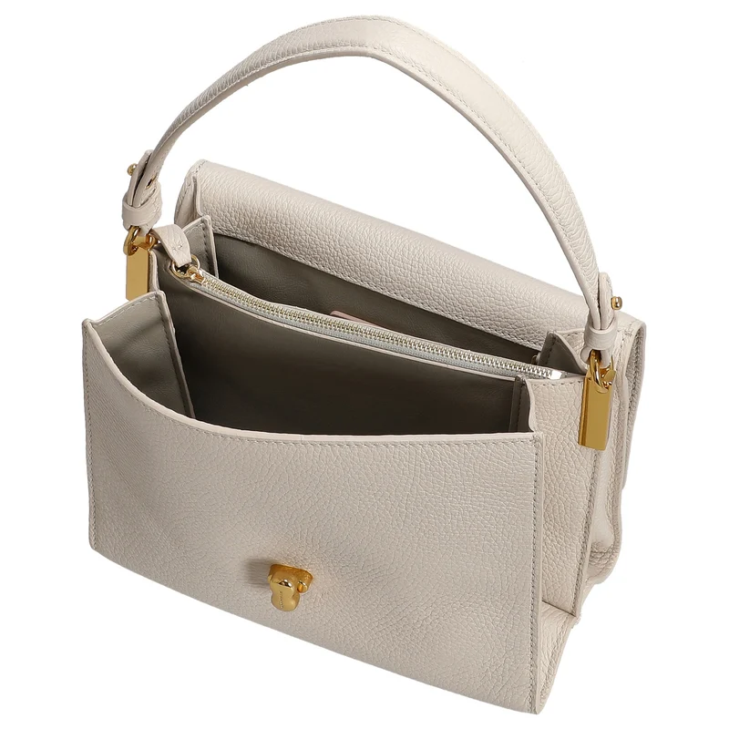 Coccinelle Binxie - Schultertasche 23 cm (lambskin white)