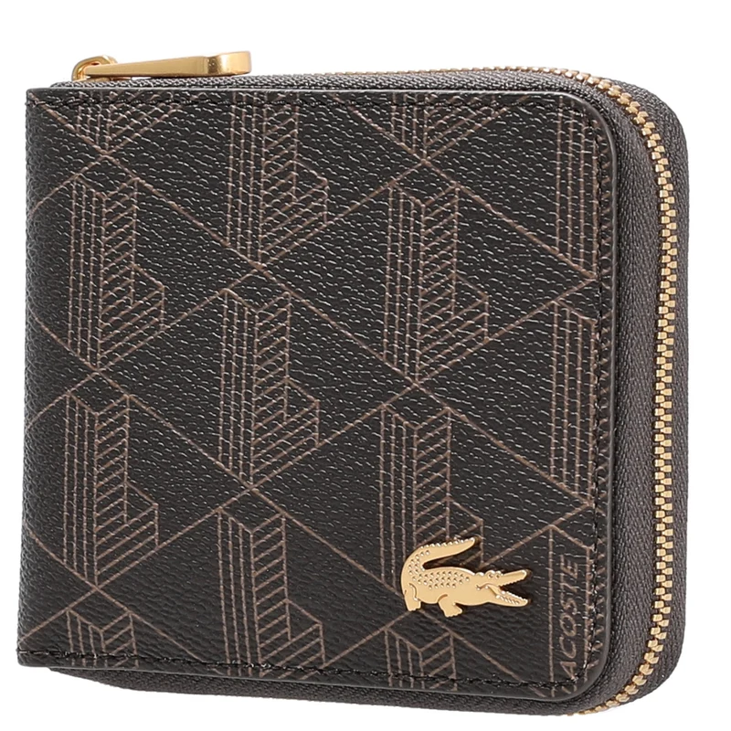Lacoste The Blend Compact Zip Wallet - Geldbörse 3cc 11 cm (mono slate black shitake)