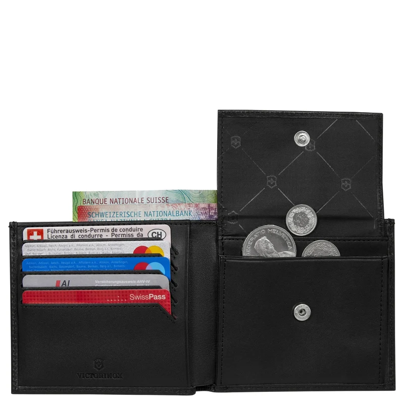 Victorinox Altius Alox Deluxe Bi-Fold - Geldbörse 5cc 11 cm RFID (black)