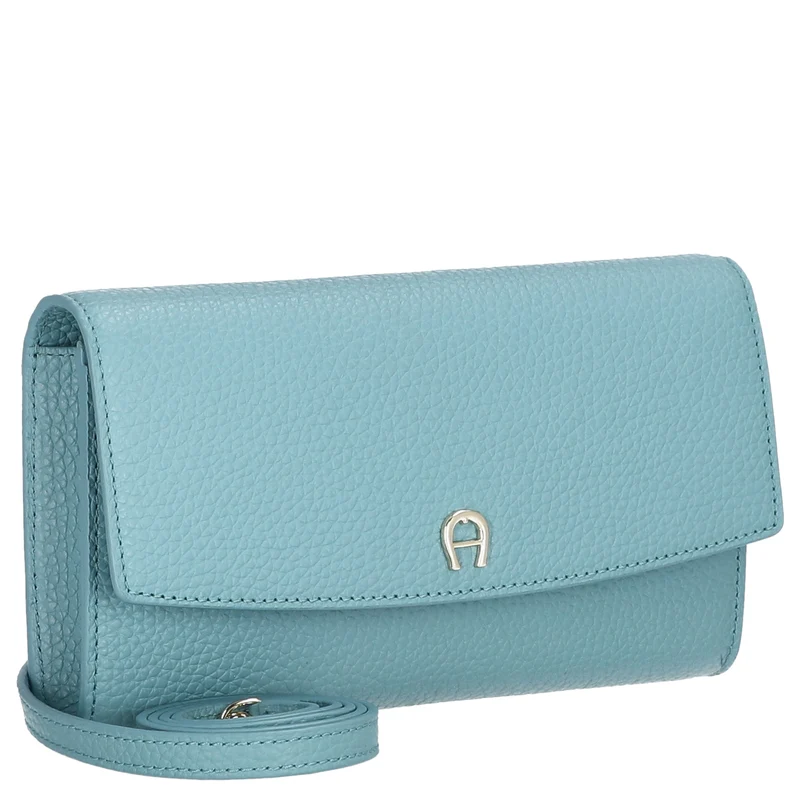 Aigner Wallet on Chain - Geldbörse 14cc 21.5 cm RFID (aquamarine blue)