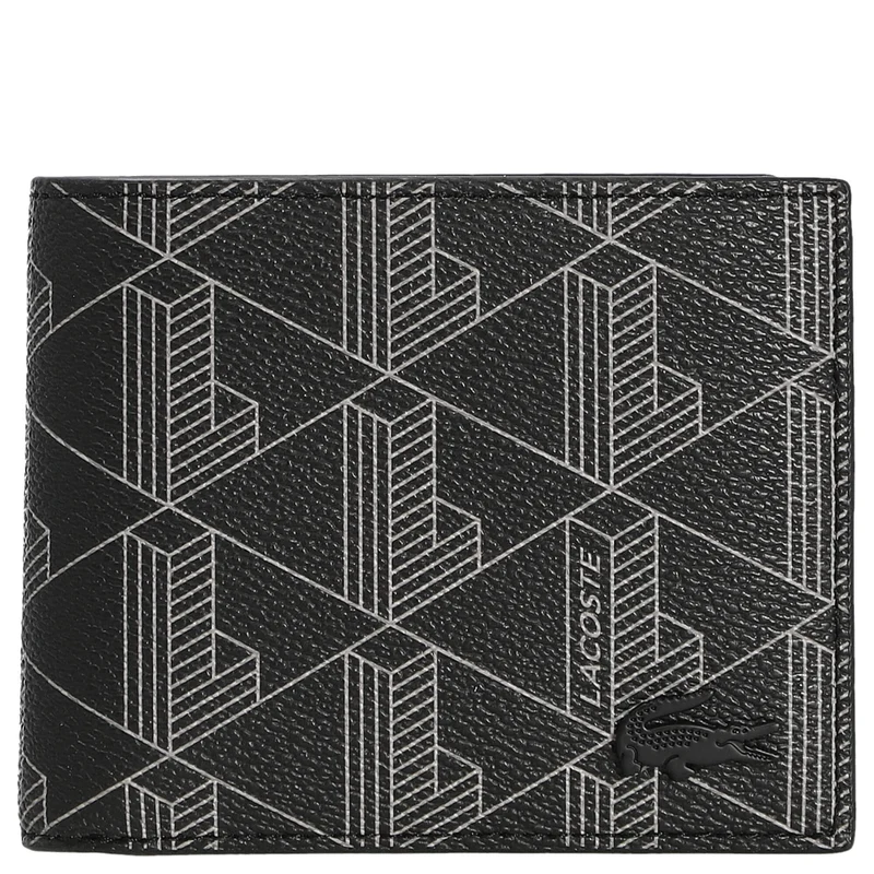 Lacoste The Blend Geschenkset - Geldbörse 3cc und Schlüsselring (monogram noir gris)
