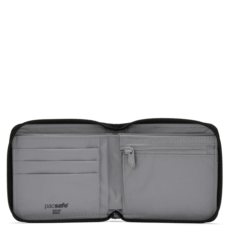 pacsafe RFIDsafe Zip Around Wallet - Geldbörse 6cc 11 cm (jet black)