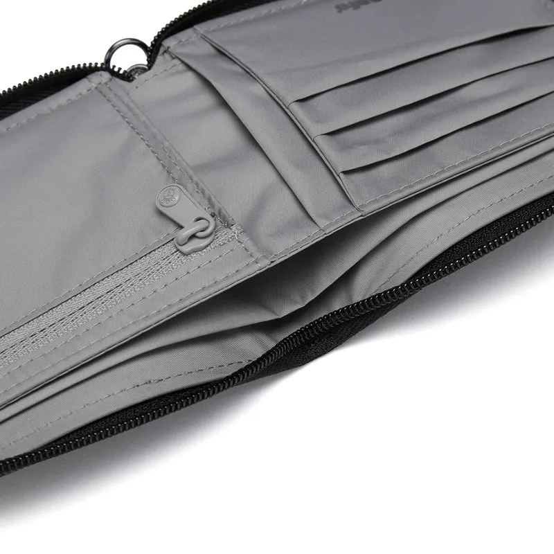 pacsafe RFIDsafe Zip Around Wallet - Geldbörse 6cc 11 cm (jet black)