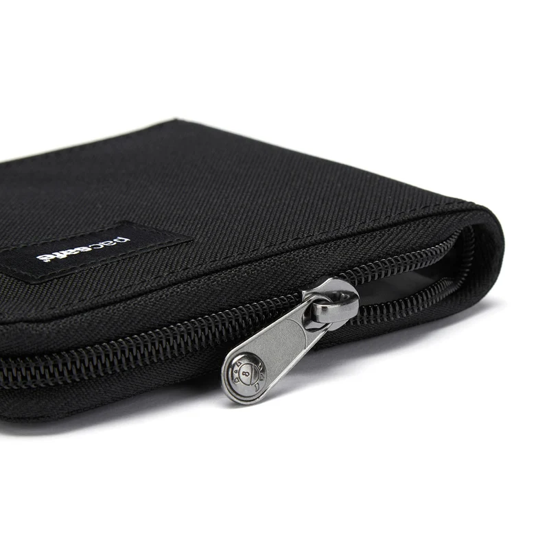 pacsafe RFIDsafe Zip Around Wallet - Geldbörse 6cc 11 cm (jet black)