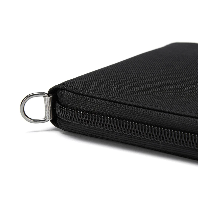 pacsafe RFIDsafe Zip Around Wallet - Geldbörse 6cc 11 cm (jet black)