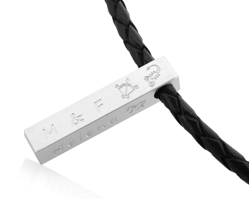 NAMENSKETTE HERREN LEDERKETTE MIT NAMEN STABKETTE MANN