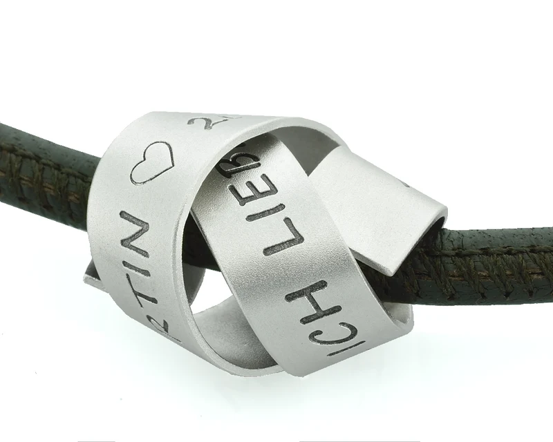 HALSKETTE FÜR MÄNNER, HERRENSCHMUCK GRAVUR, LEDERKETTE MANN NAMENSKETTE