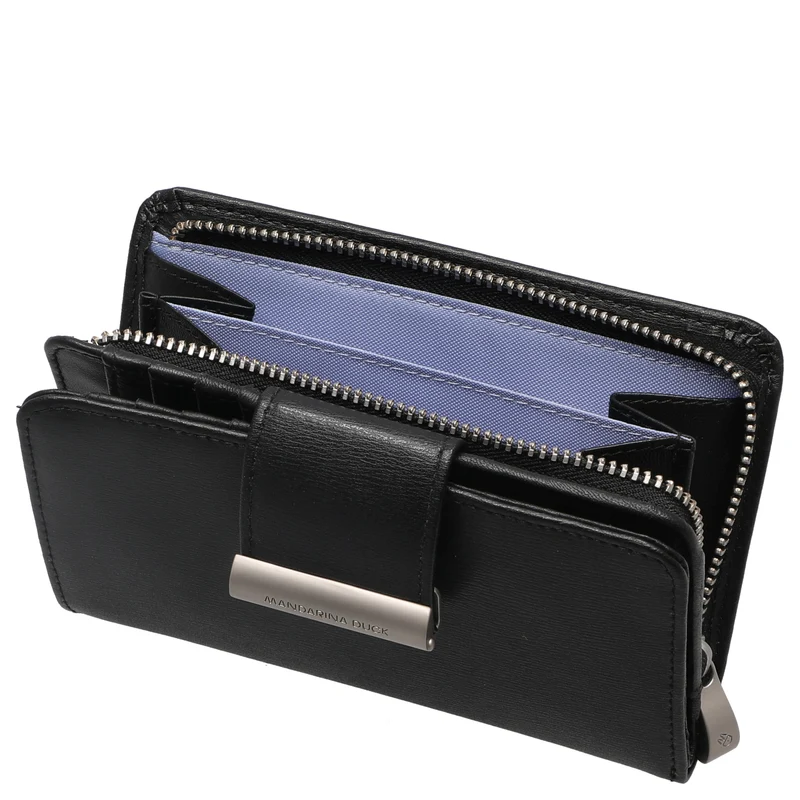 Mandarina Duck Hera 3.0 - Börse mit Druckknopf 14 cm (black)