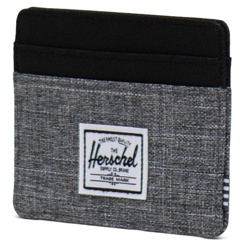 Herschel Charlie - Kreditkartenetui 4cc 10 cm RFID (raven crosshatch)