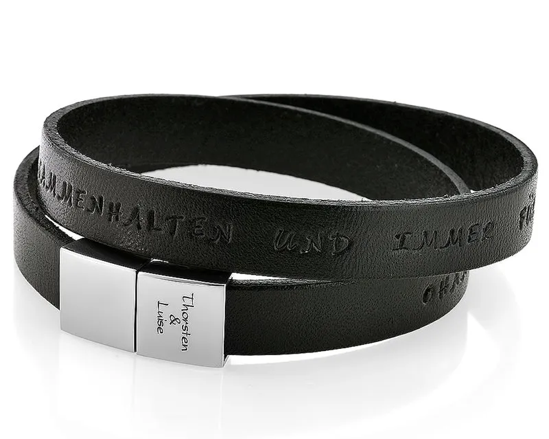 HERRENARMBAND FÜR PAPA HERREN SCHMUCK GRAVUR LEDERARMBAND MANN PRSONALIERBAR