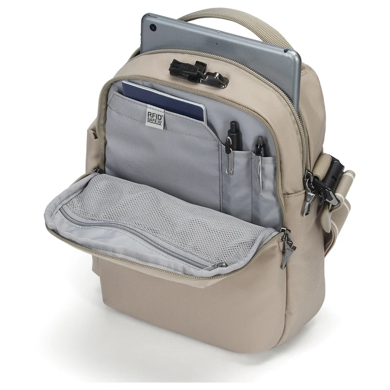 pacsafe V Tour Crossbody - Umhängetasche 28.5 cm (beige)