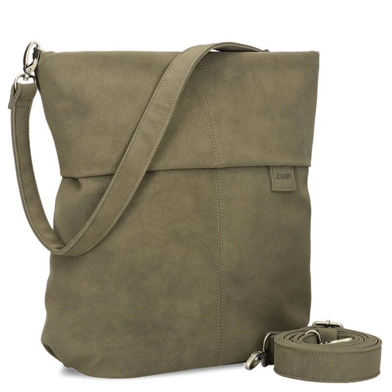 zwei Mademoiselle M12 - Schultertasche 32 cm (nubuk-mud)