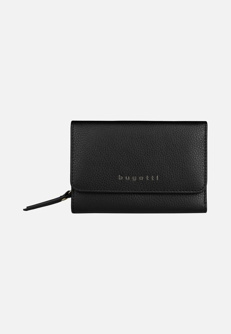 Emilia Ladies Wallet With Flap Black - Portemonnaie