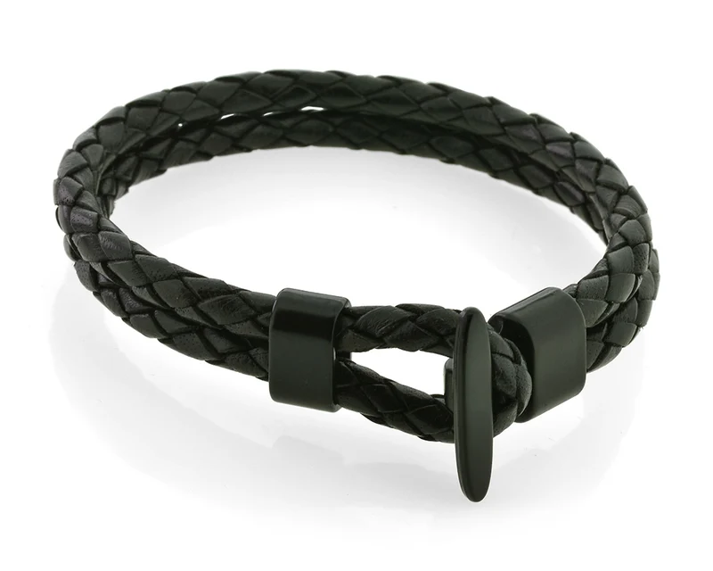 LEDERARMBAND SCHWARZ, MÄNNERARMBAND 5 MM, GESCHENK MANN
