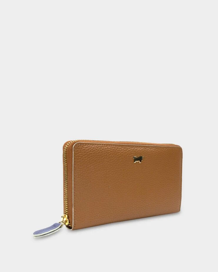 Braun Büffel Elin Rfid 18cs Cognac/light Blue Geldbörse