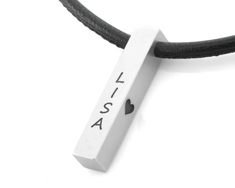 HERRENSCHMUCK GRAVUR 925 SILBER BARREN HALSKETTE FÜR MÄNNER HERRENKETTE