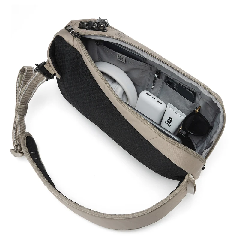 pacsafe V Tech Sling - Umhängetasche 40 cm (beige)