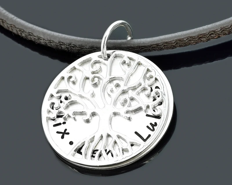 HERRENKETTE MIT GRAVUR, MÄNNERKETTE MIT TEXT, LEDERKETTE