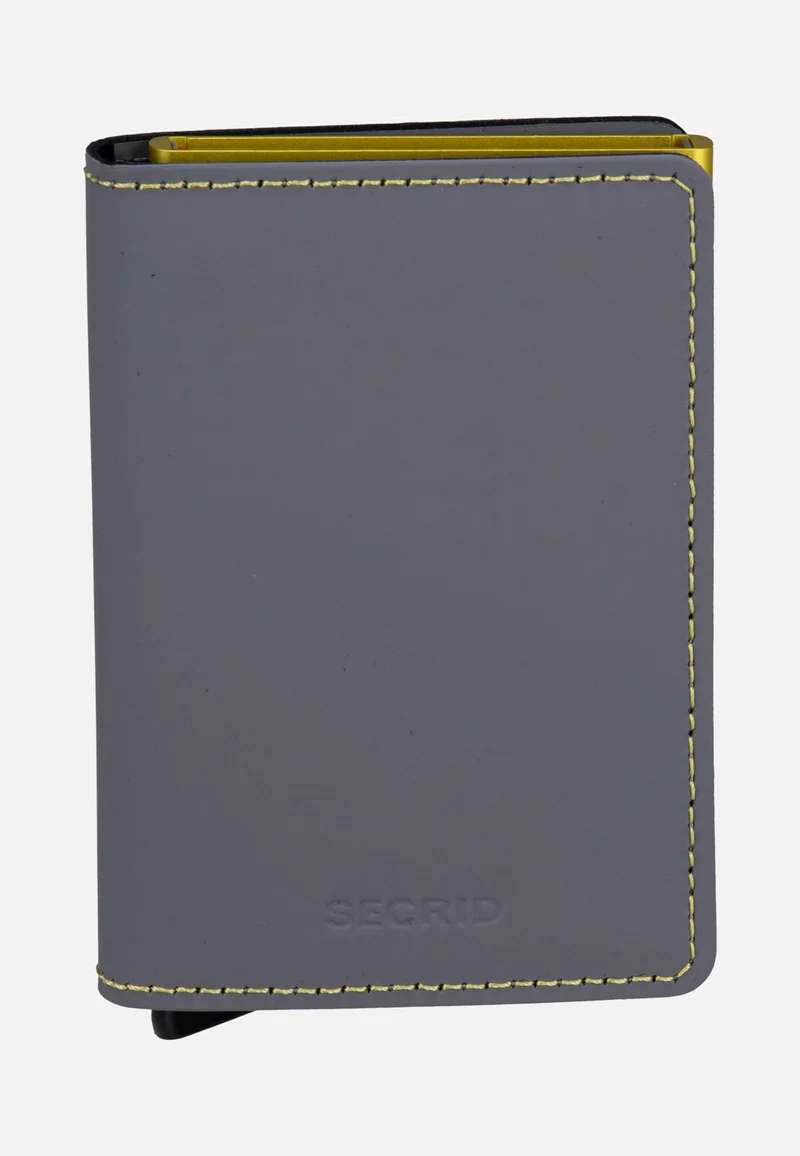 Slimwallet Matte Grey-Lime - Portemonnaie