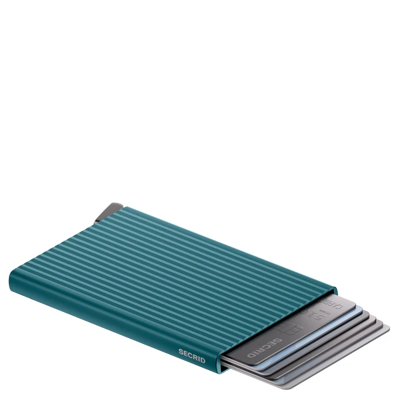 Secrid Cardprotector Fluted - Kreditkartenetui 6cc 10.2 cm RFID (teal+)