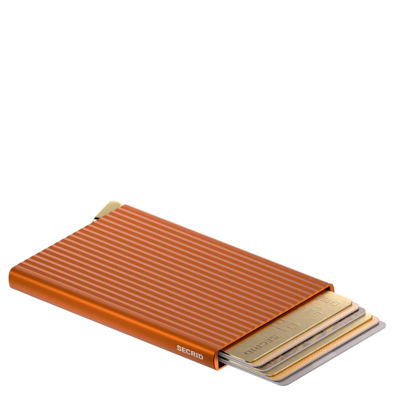 Secrid Cardprotector Fluted - Kreditkartenetui 6cc 10.2 cm RFID (orange+)