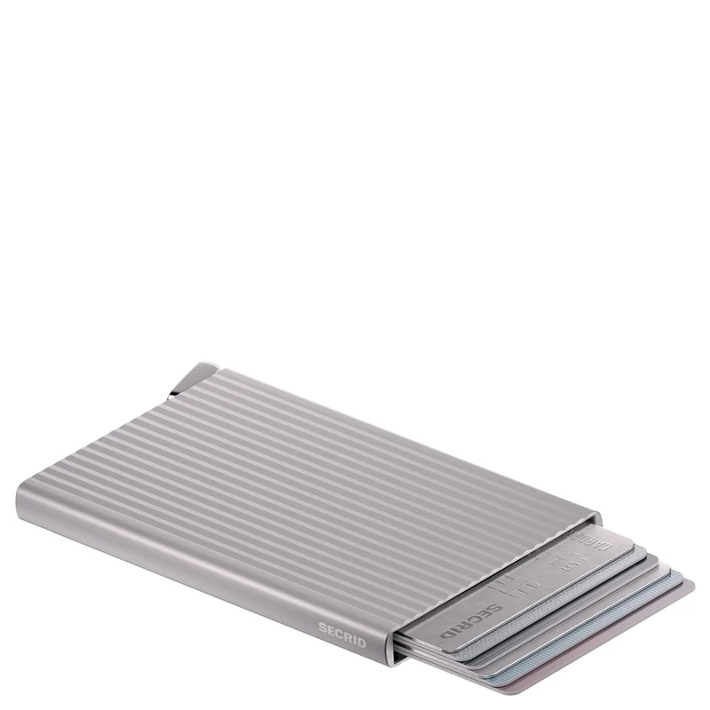Secrid Cardprotector Fluted - Kreditkartenetui 6cc 10.2 cm RFID (silver+)