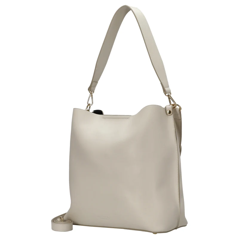 Seidenfelt Lilla Ro Midi Hobo - Schultertasche 30 cm (cream)